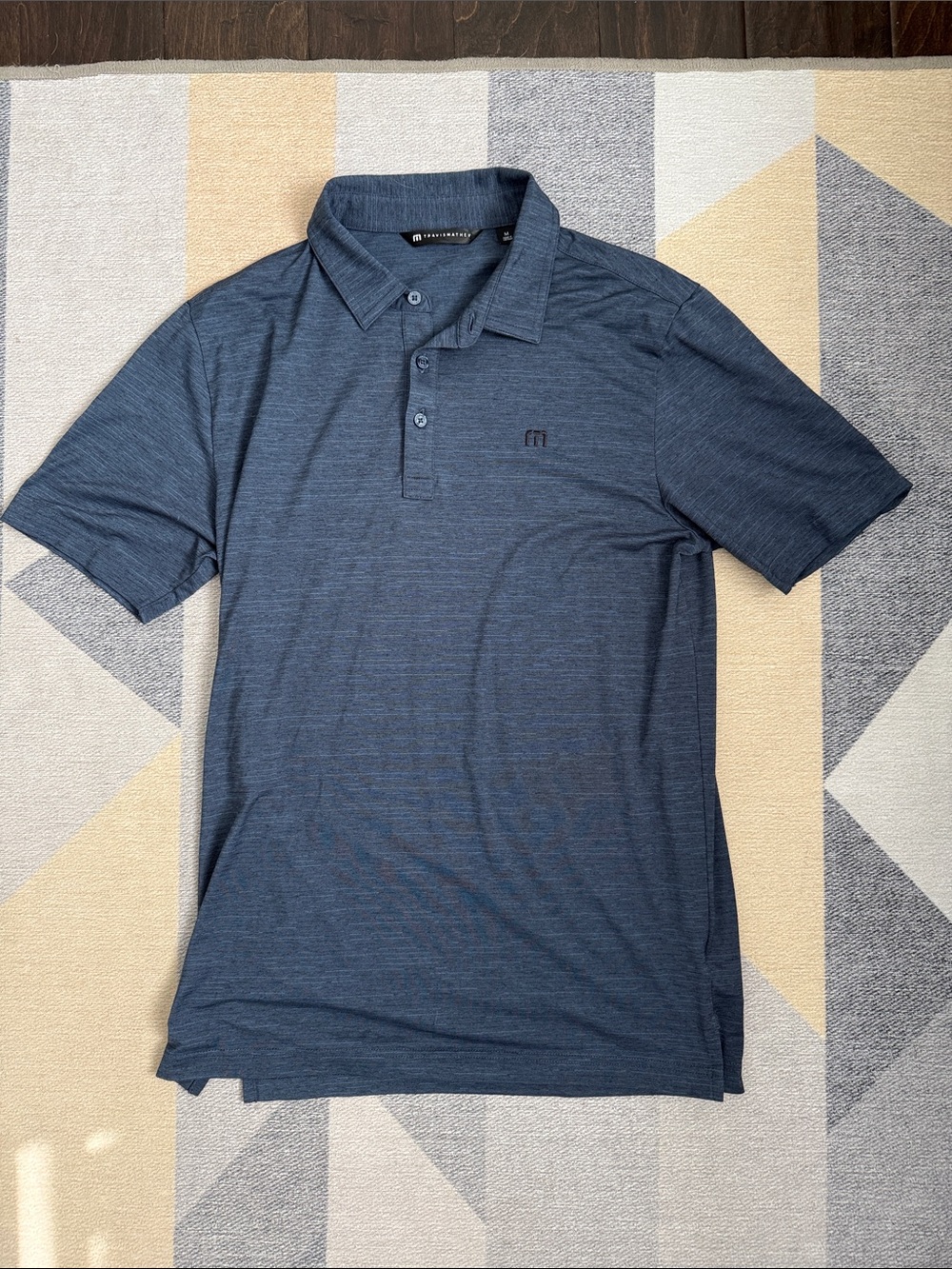 Travis Mathew Men's Navy Heather Polo